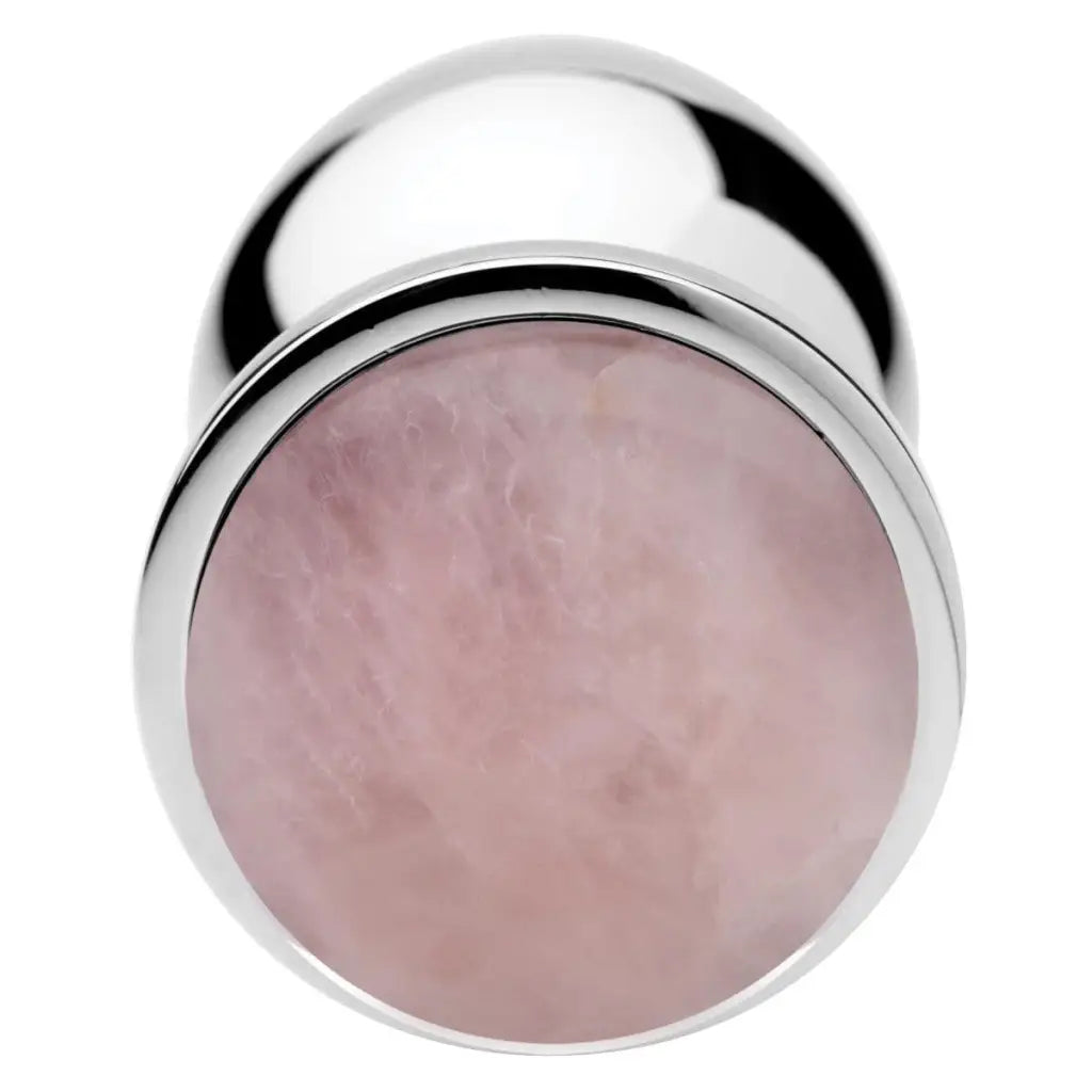 Booty Sparks Plug Authentic Rose Quartz Gemstone Anal Plug at the Haus of Shag