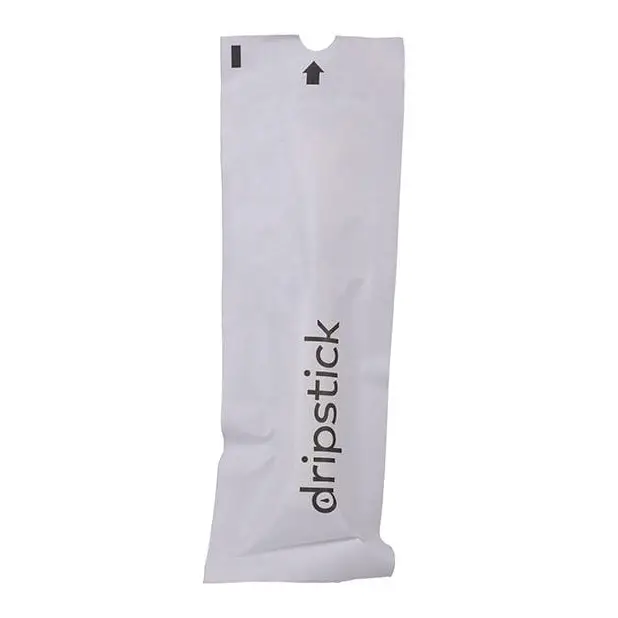 A white bag displaying Awkward Essentials Dripstick, an innovative personal care product