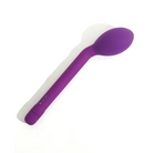 Purple spoon-shaped Bgee Classic Plus Vibrator with body-safe materials and white handle