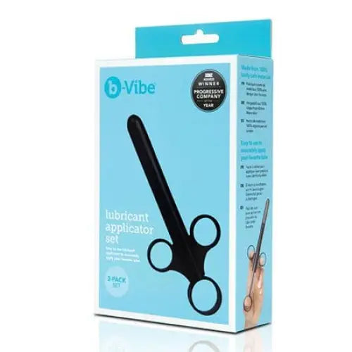 b-Vibe Lube Applicator Set - the Vie Lubran jet, a sleek black and white lube applicator