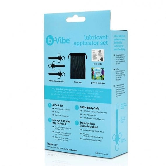 b-Vibe Lube Launcher Black b-vibe Lube Applicator - Set of 3 at the Haus of Shag
