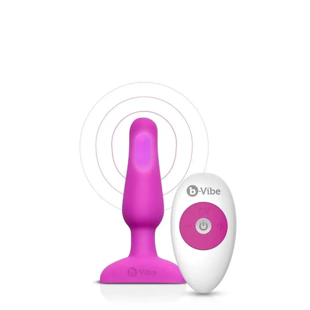 b-Vibe Novice Plug—vibrating anal play device for beginners with wireless remote