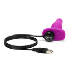 Pink earphones with USB for b-Vibe Novice Plug - Enhancing anal play and best sex experience