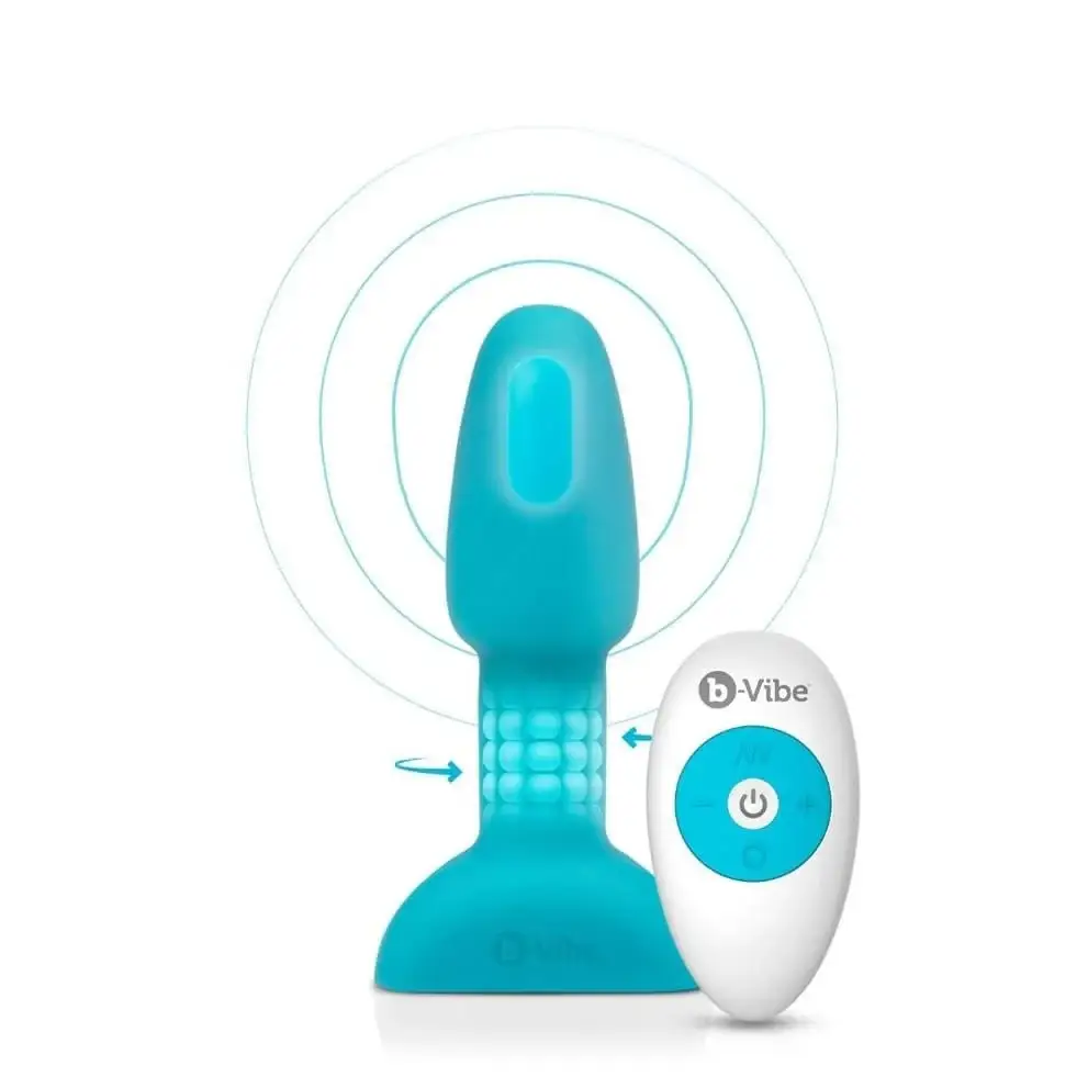 b-Vibe Petite Rimming Plug with Bluetooth on a white background