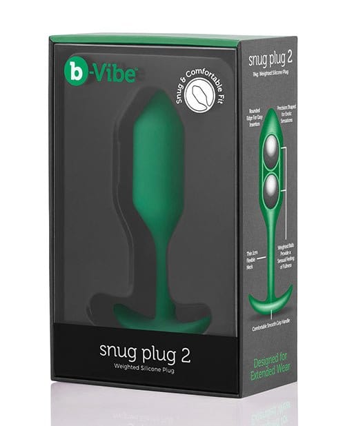 b-Vibe Plug Green b-vibe Weighted Snug Plug 2 - .114 G at the Haus of Shag