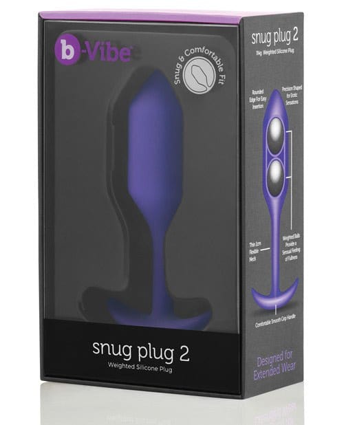 b-Vibe Plug Purple b-vibe Weighted Snug Plug 2 - .114 G at the Haus of Shag
