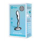 Close up of b-Vibe Stainless Steel Prostate Plug package with branding and details