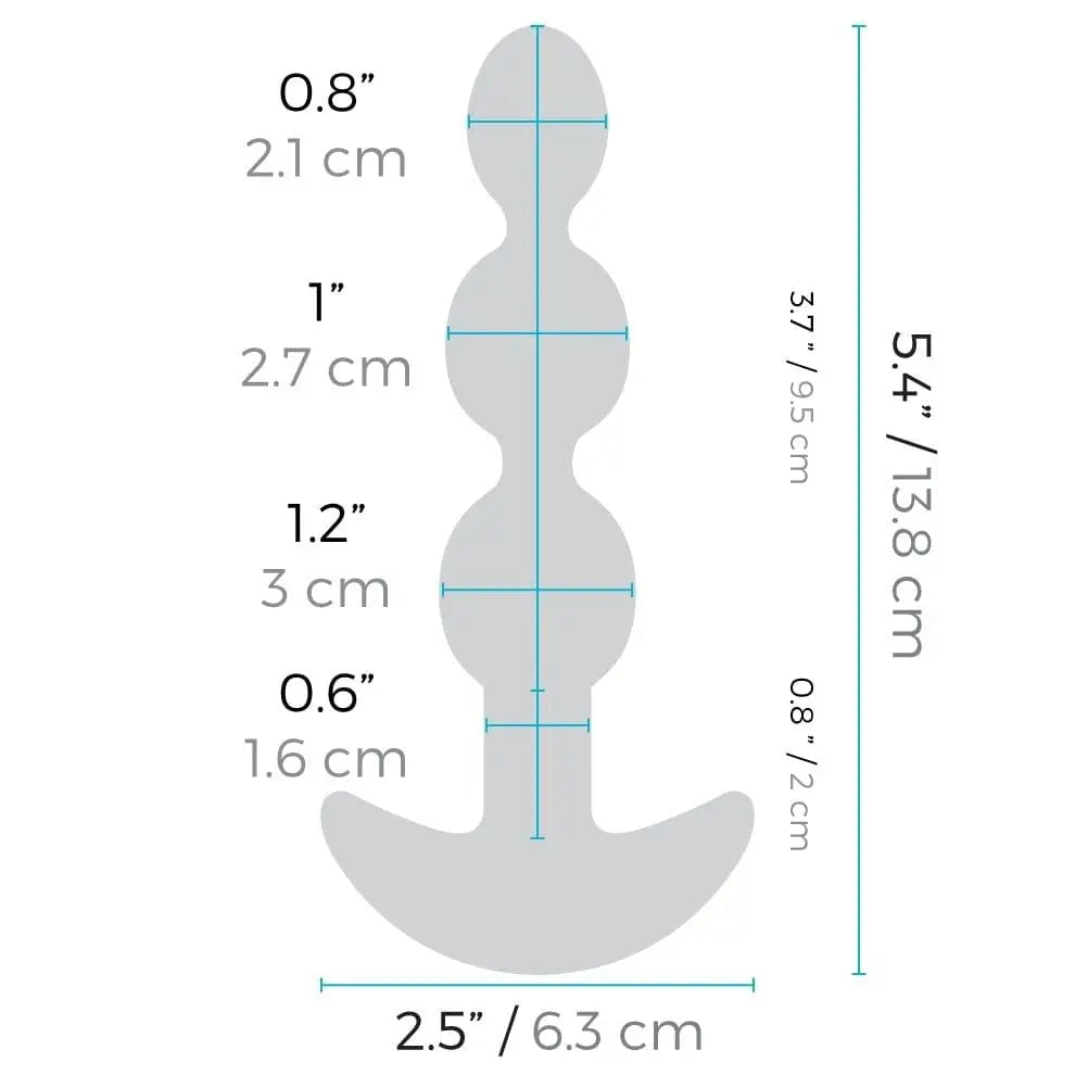 Dimensions of b-Vibe Triplet Anal Beads’ anchor hook for a secure and comfortable fit