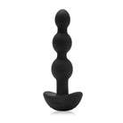 b-Vibe Triplet Anal Beads – large, flexible, black silicone triplet anal beads for pleasure