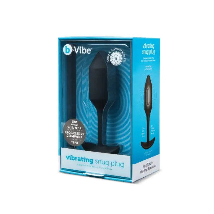 b-Vibe Vibrating and Weighted Snug Plug - 2 / Black - Powered Butt Plug