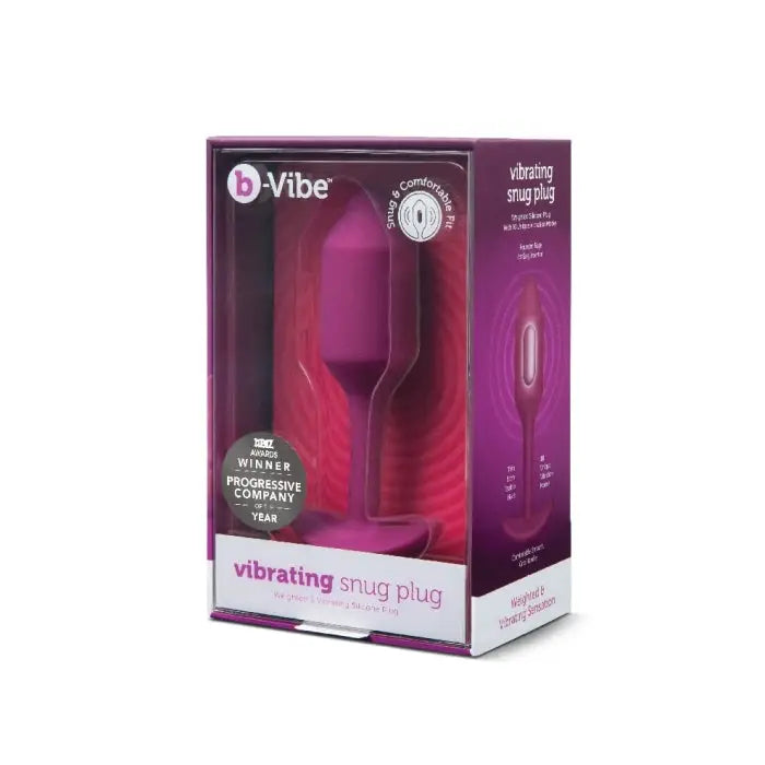 b-Vibe Vibrating and Weighted Snug Plug - 2 / Pink - Powered Butt Plug