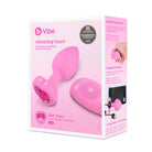 b-Vibe Vibrating Heart Plug - Pink / S/M - Powered Butt Plug