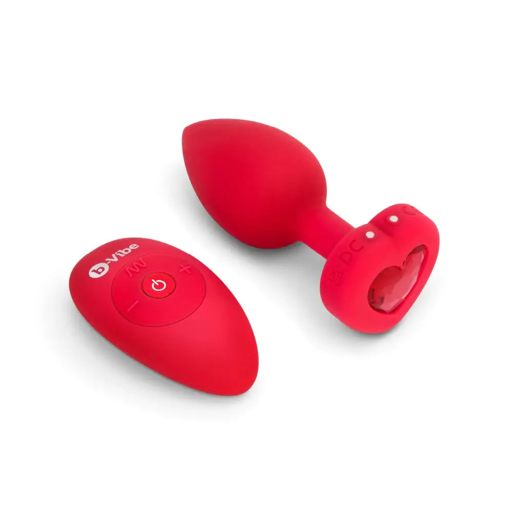 b-Vibe Vibrating Heart Plug - Powered Butt Plug