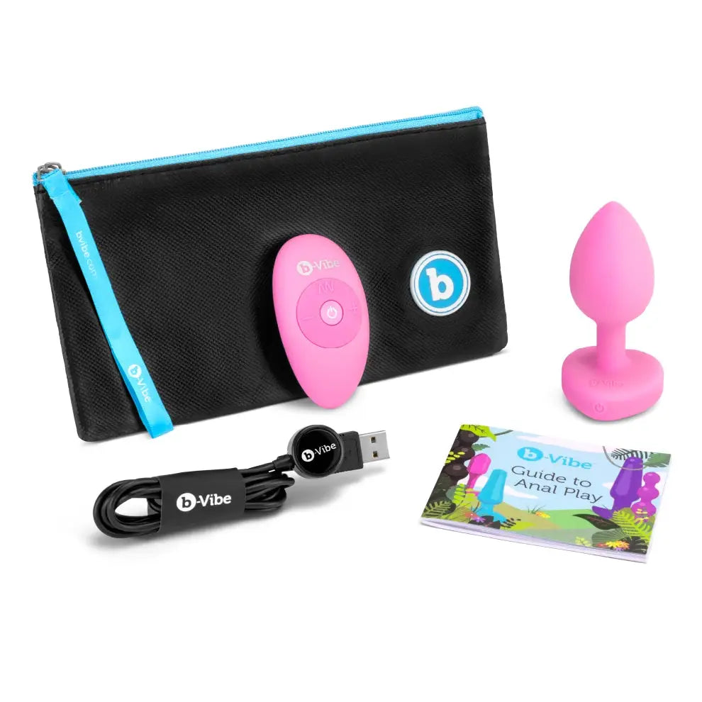 b-Vibe Vibrating Heart Plug - Powered Butt Plug