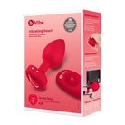 b-Vibe Vibrating Heart Plug - Red / M/L - Powered Butt Plug