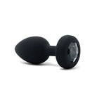 Black silicone b-Vibe Vibrating Jewel Plug showcased with sleek design and functionality