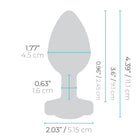 Dimensions of the person displayed with b-Vibe Vibrating Jewel Plug in use