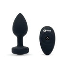 b-Vibe Vibrating Jewel Plug displayed, showcasing the Vie vibrating jewel device