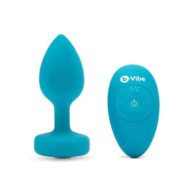 Blue b-Vibe Vibrating Jewel Plug for enhanced sensations and sparkling stimulation