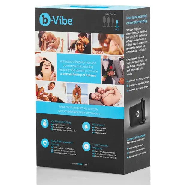 b-Vibe Weighted Snug Plug 1 - 55 Grams with smooth grip handle for controlled body use