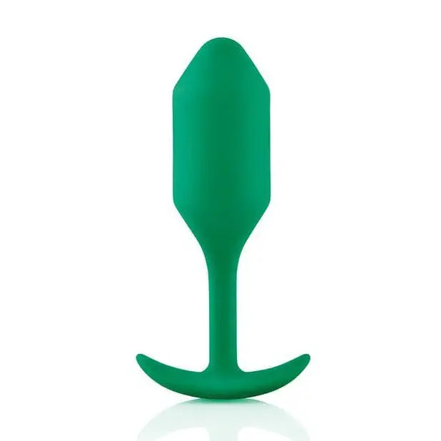 Green b-Vibe Weighted Snug Plug 2 - 114 Grams against a white background