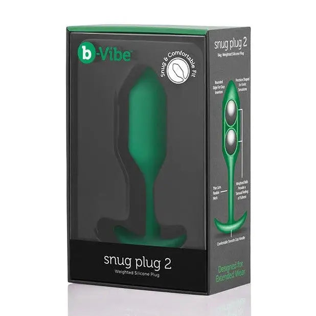 b-Vibe Weighted Snug Plug 2 - 114 Grams: Green Vibrating Device for Ultimate Comfort