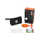 The Vix Golf Set with black bag and orange ball displayed with b-Vibe Weighted Snug Plug 3