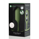 b-Vibe Weighted Snug Plug 4 Green with Smooth Grip Handle and Flexible Neck - 257 Grams