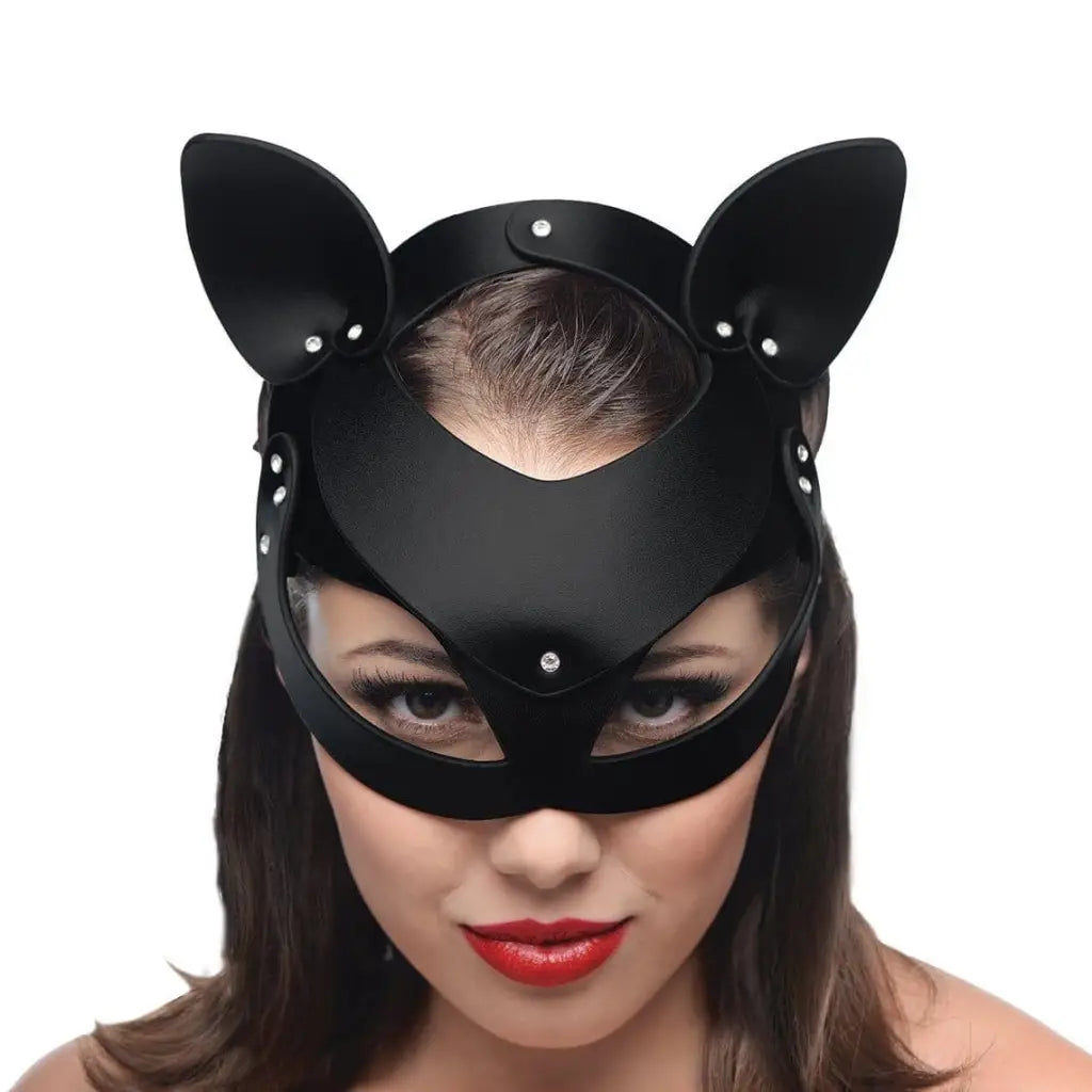 Master Series Hood Bad Kitten Leather Cat Mask at the Haus of Shag