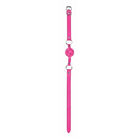 Pink watch strap with metal buckle for Ball Gag, ideal for kink play enthusiasts