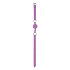 Purple leather watch strap with silver buckle - ideal for ball gag and kink play