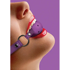 A woman with a purple nose ring wearing a Ball Gag, perfect for kink play enhancement