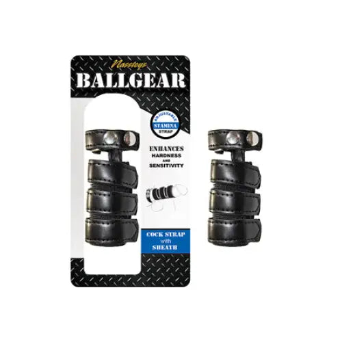 Ballgear Cock Strap With Sheath Black - Penis Extenders