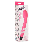 Pink silicone G-Spot vibrator in BANG! packaging labeled ’10x Silicone G-Spot Vibrator’