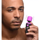 BANG! 10x Ultra Powerful Silicone Mini Wand: Handheld massager with pink head, black handle