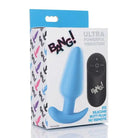 BANG! 21x Remote Control Silicone Vibrating Butt Plug - blue, wireless remote included