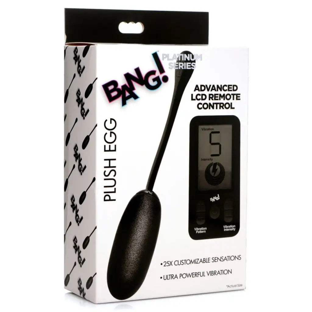 BANG! Platinum Series Plush Egg: Remote-controlled vibrating toy with LCD display