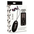 BANG! Egg Vibrator Black BANG! 25x Vibrating Silicone XL Egg With Remote Control at the Haus of Shag