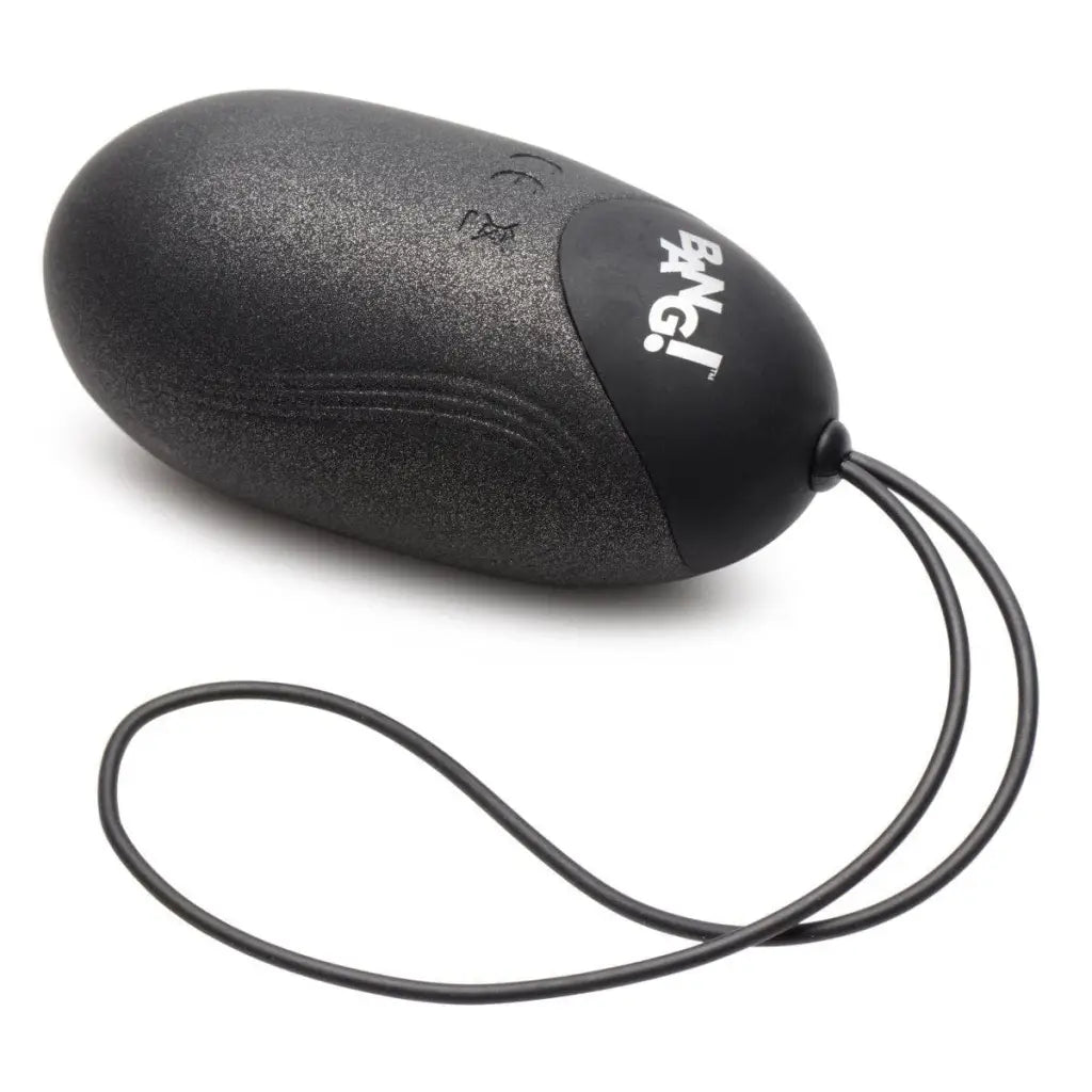 BANG! Egg Vibrator Black BANG! 25x Vibrating Silicone XL Egg With Remote Control at the Haus of Shag