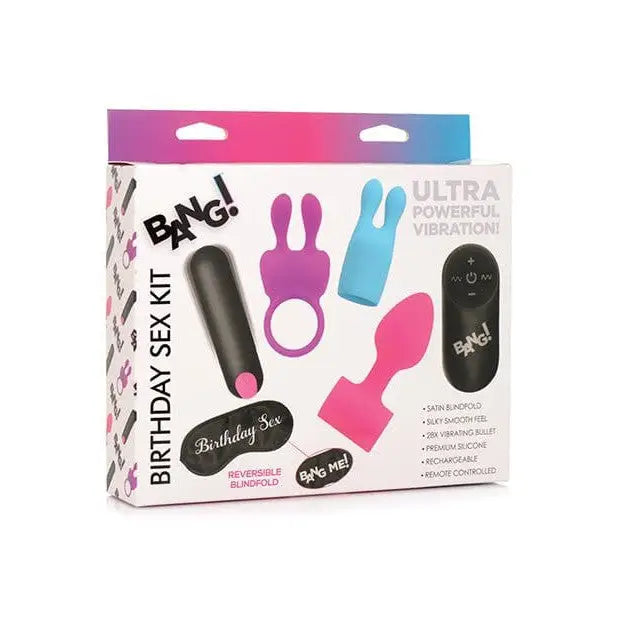 BANG! 28X Birthday Sex Kit: Adult novelty package with various intimate accessories and toys