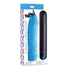 BANG! 3 Speed XL Bullet with a blue silicone ribbed sleeve and black handle