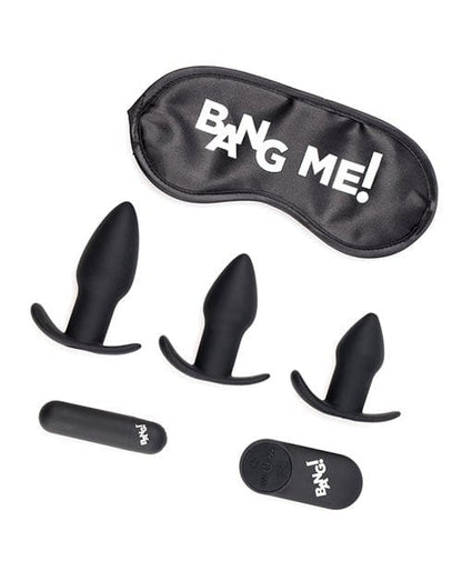 BANG! Anal Kit Black BANG! 28X Backdoor Adventure Remote Control 3 Piece Butt Plug Vibe Kit at the Haus of Shag