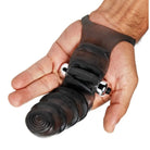 Hand holding Bang Bang G-spot Vibrating Finger Glove, sleek black design