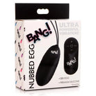 BANG! Egg Vibrator Black BANG! Silicone Egg with Wireless Remote at the Haus of Shag