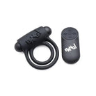 Matte black BANG! Vibrating Cock Ring and Bullet with Remote Control for enhanced pleasure