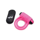 Pink silicone vibrating cock ring with black remote control by BANG! Vibrating Cock Ring