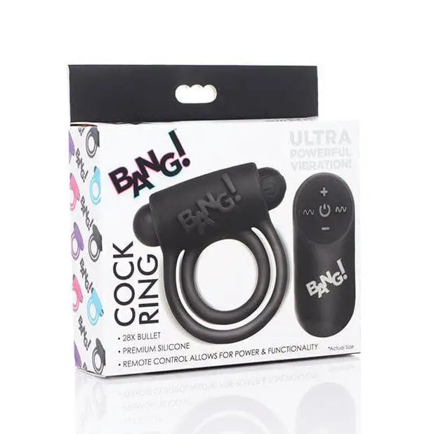 BANG! Vibrating Cock Ring and Bullet with Remote Control - Enhance Pleasure & Performance