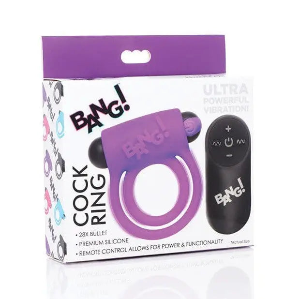 BANG! Vibrating Silicone Cock Ring with Wireless Remote Control for Enhanced Pleasure