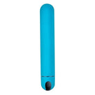 Turquoise cylindrical bullet vibrator with black power button - BANG! XL Bullet Vibrator