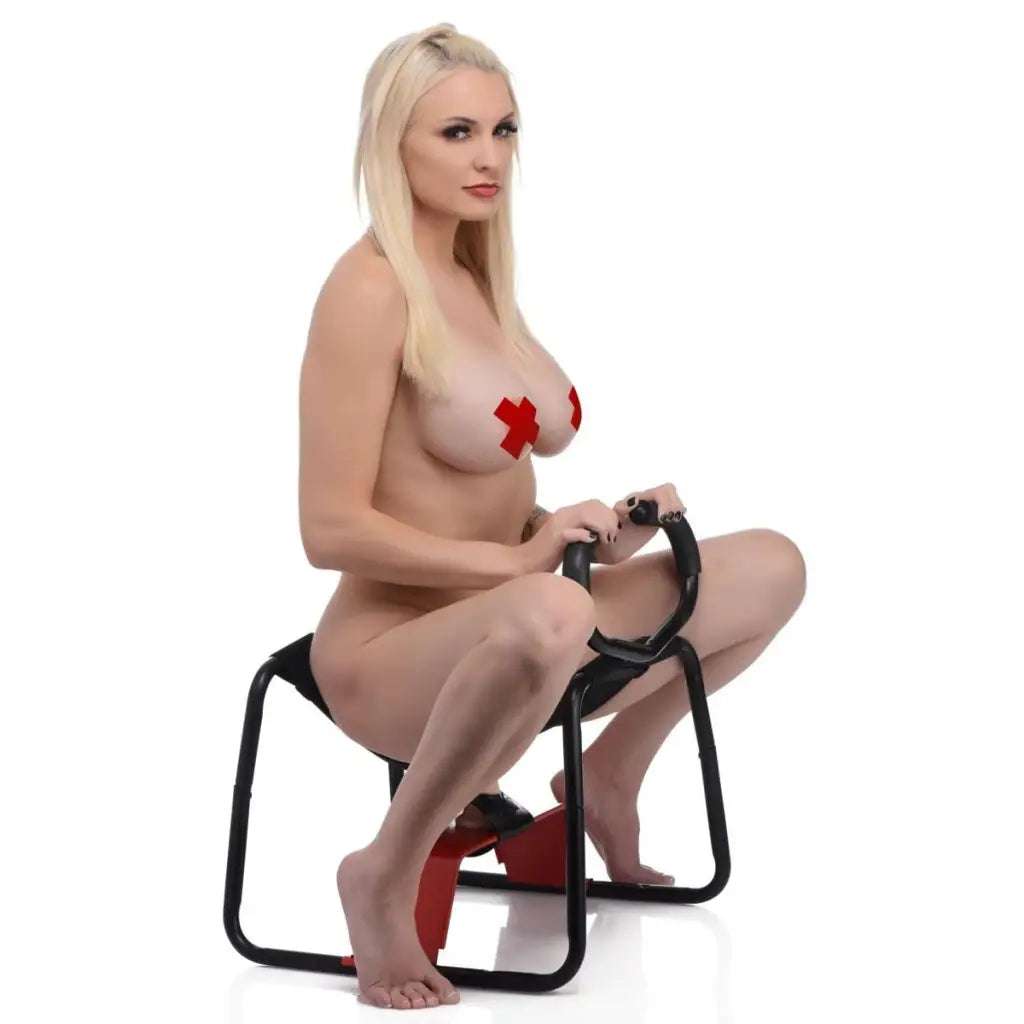 LoveBotz Thrusting Machine Bangin Bench Ez-ride Sex Stool With Handles at the Haus of Shag